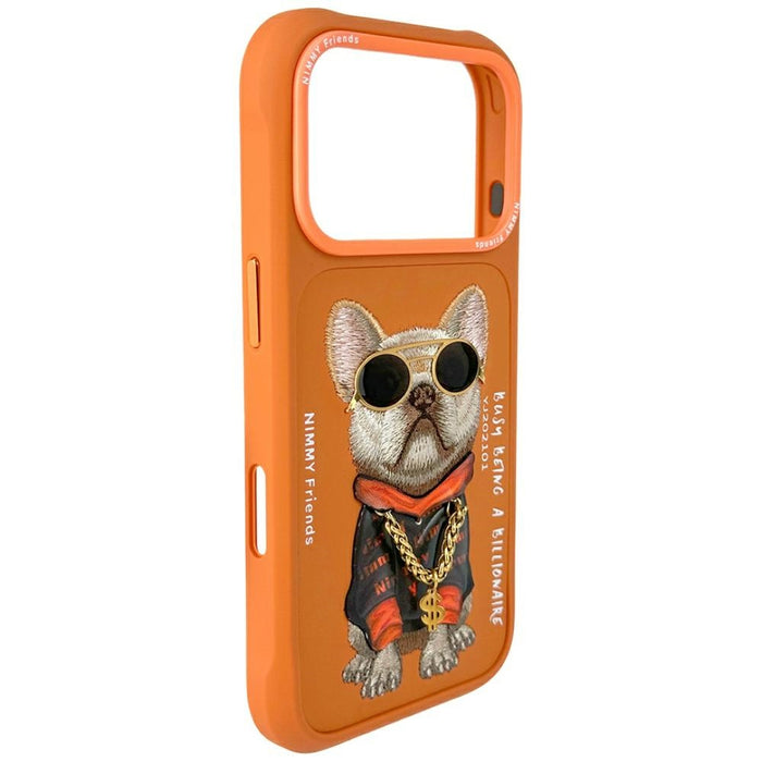Nimmy Glasses Cool Dog Case for iPhone 17 Pro Max - Orange