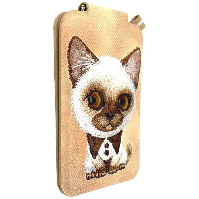 Nimmy New Big-Eye Cute Pets 2.0 Cat Magnetic Wallet with Phone Stand - Brown