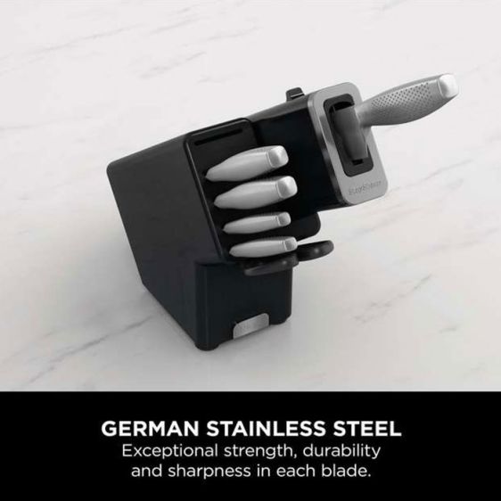 Kitchen knife set NINJA StaySharp K62006EUUK stainless steel 6 pcs, built-in sharpener, graphite block