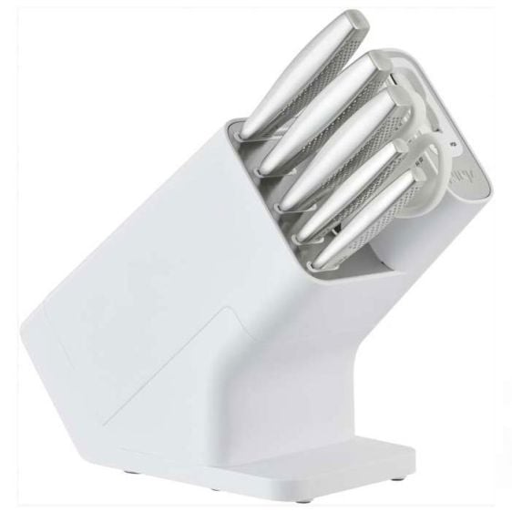 Kitchen knife set NINJA StaySharp K62006EUWH stainless steel 6 pcs, built-in sharpener white block