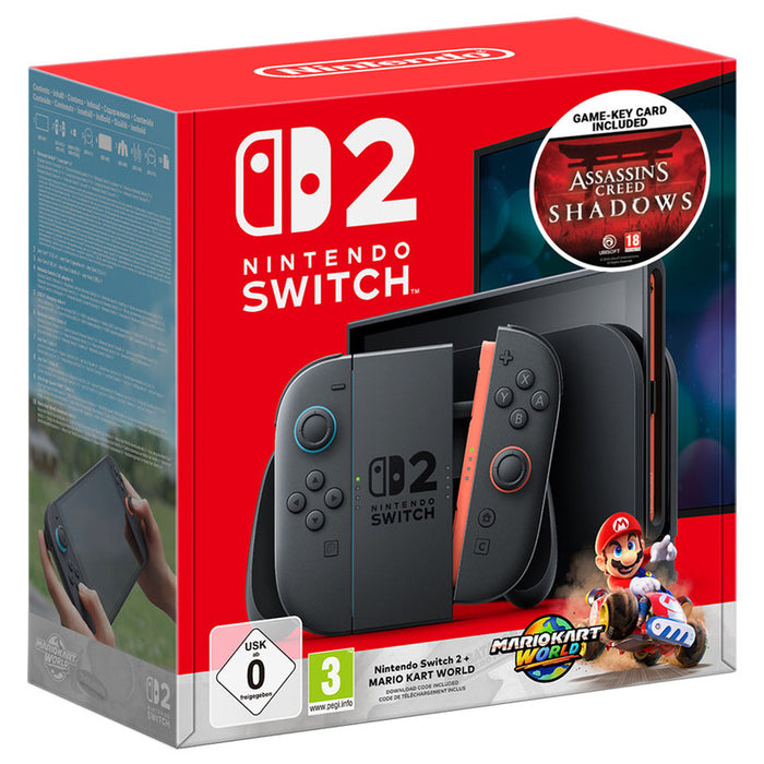 Console NINTENDO SWITCH 2 MARIO KART WORLD + ASSASSIN'S CREED SHADOWS 256 GB
