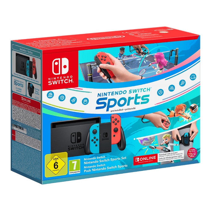 Nintendo Switch console (RED/BLUE) + Sports game + 12 m NSO