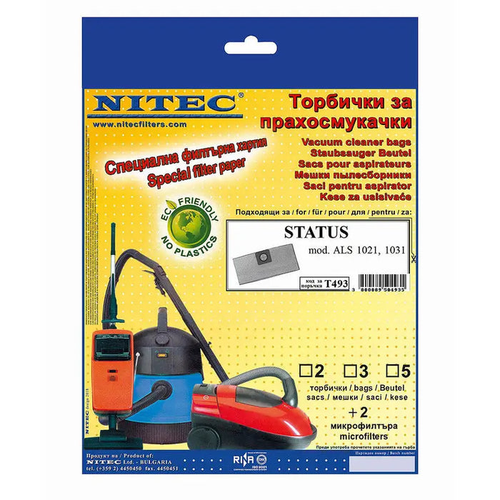 NITEC bags for STATUS ALS1021,1031 vacuum cleaners - Компресори и други големи машини<<<ZoraSite