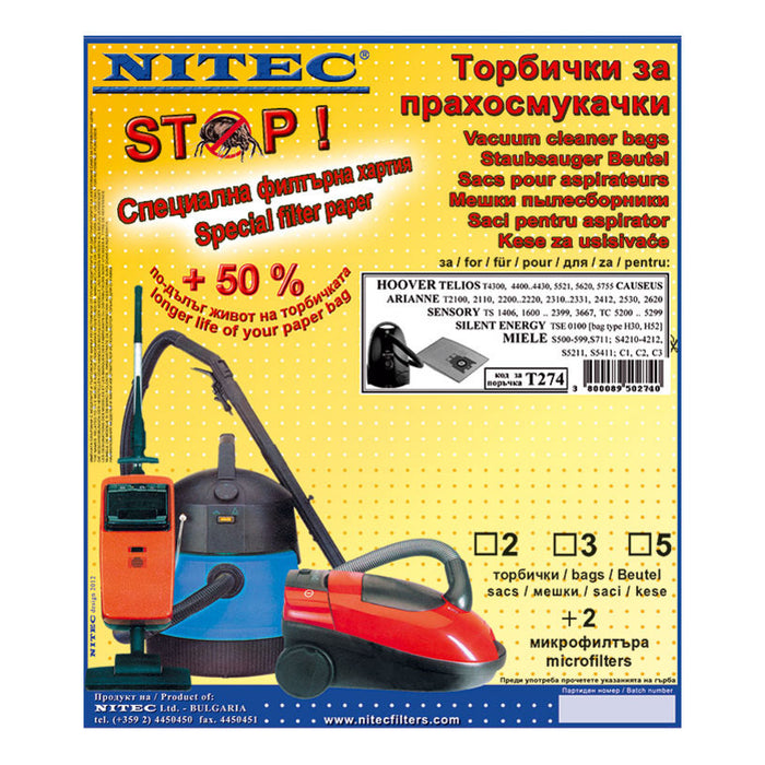 FILTER NITEC HOOV_T274 5 PCS