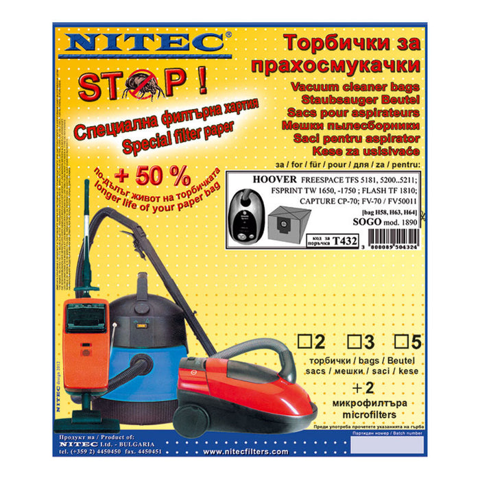 FILTER NITEC HOOV_T432 5 PCS