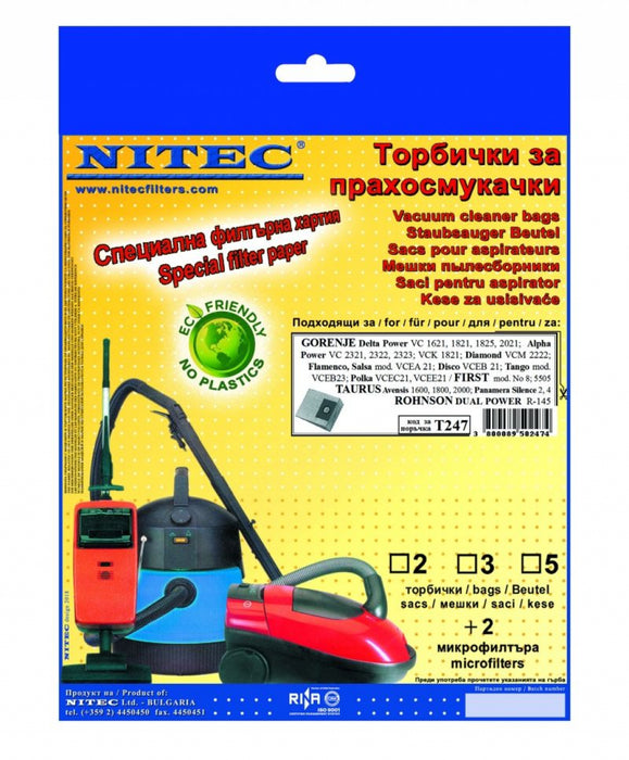 Vacuum cleaner bag NITEC T247