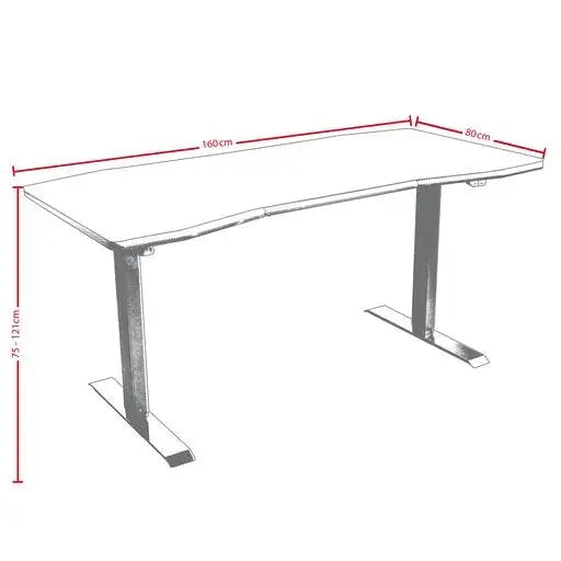Nitro Concepts D16E Gaming Desk Carbon Black Electric Height Control - Геймърски бюра<<<Геймърска периферия<<<ValiAPI