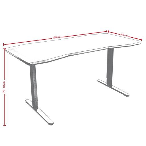Nitro Concepts D16M Gaming Desk, Carbon Red