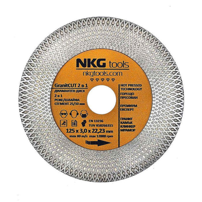 DIAMOND DISC Ф125MM /3MM 2IN1 NKG TOOLS