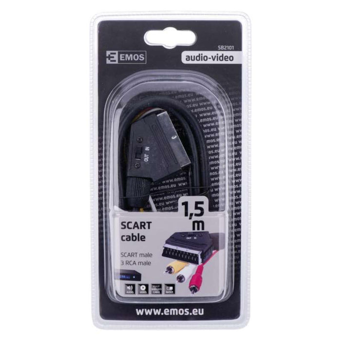 AUDIO VIDEO CABLE 3XRCA 1.5M SB2101 EMOS