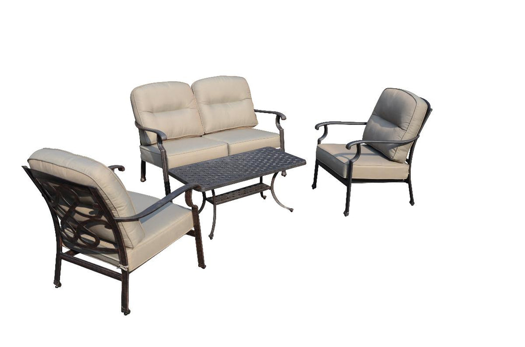 ARMCHAIR ARTHUR ALUMINUM WITH CUSHION