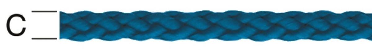 POLYPROPYLENE BRAIDED ROPE BLUE 6MM