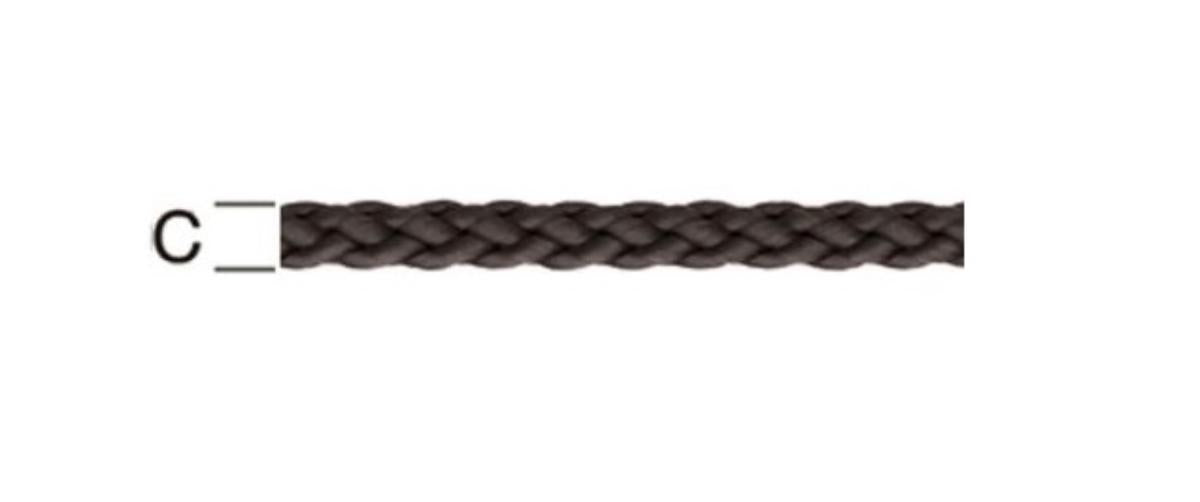 POLYPROPYLENE ROPE BRAIDED BLACK 4MM