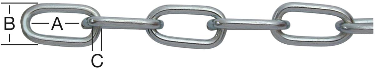 ROUND STEEL CHAIN 2MM GALVANIZED