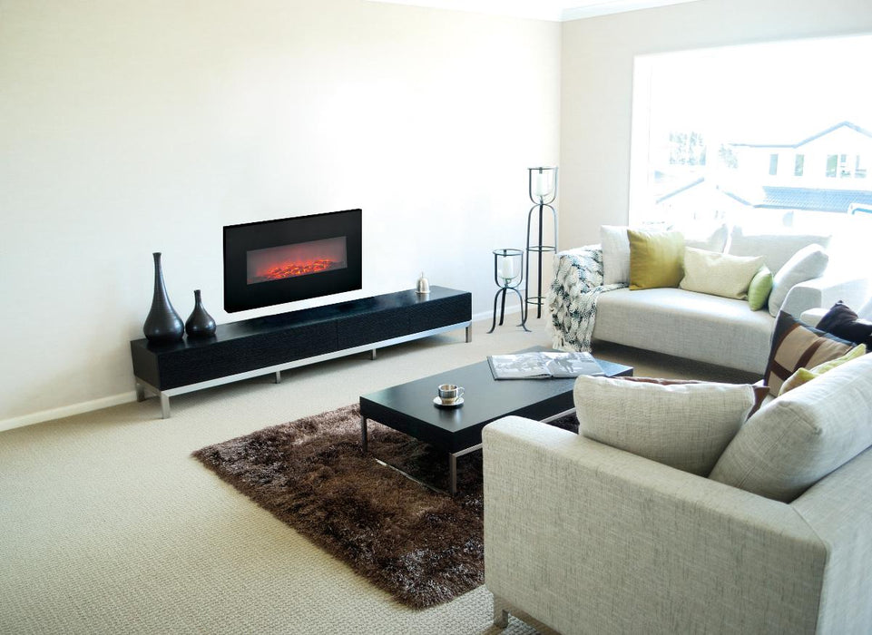 Decorative Electric Chimney Breast Classic Fire Memphis Black 1800 W 66 x 13 x 46 cm