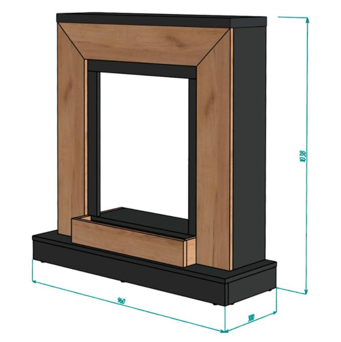 FIREPLACE COVER MIRIAM 18 GOLD OAK
