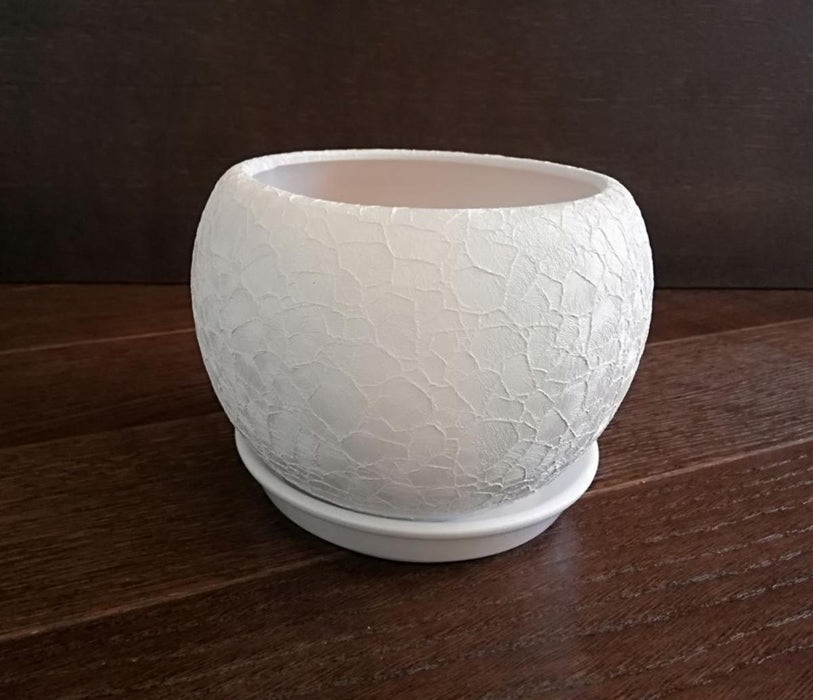 SPHERE POT 4.1 L SILK WHITE
