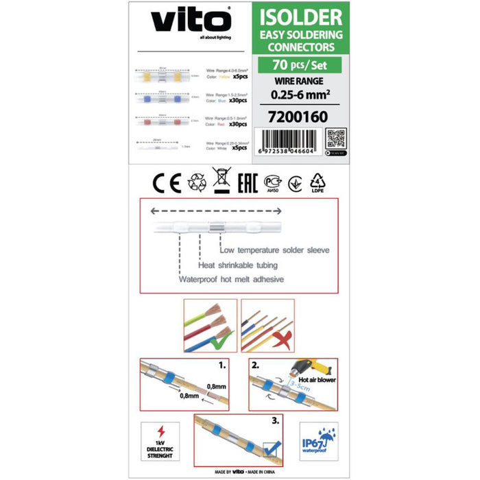 QUICK SOLDER KIT IP67 0.25-6MM2 VITO