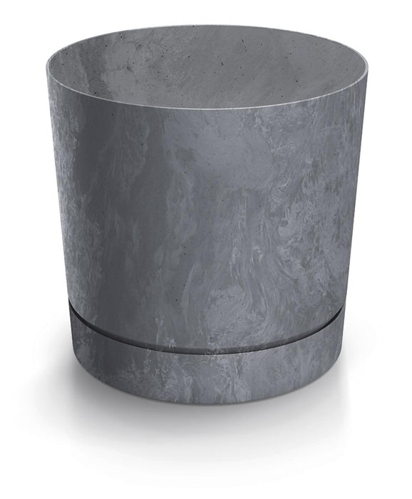 POT TUBO P CONCRETE EFFECT 24CM GRAY