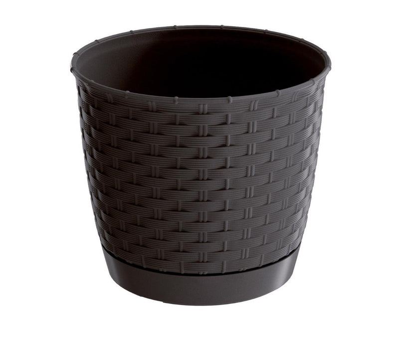 POT RATOLLA ROUND 25CM BROWN