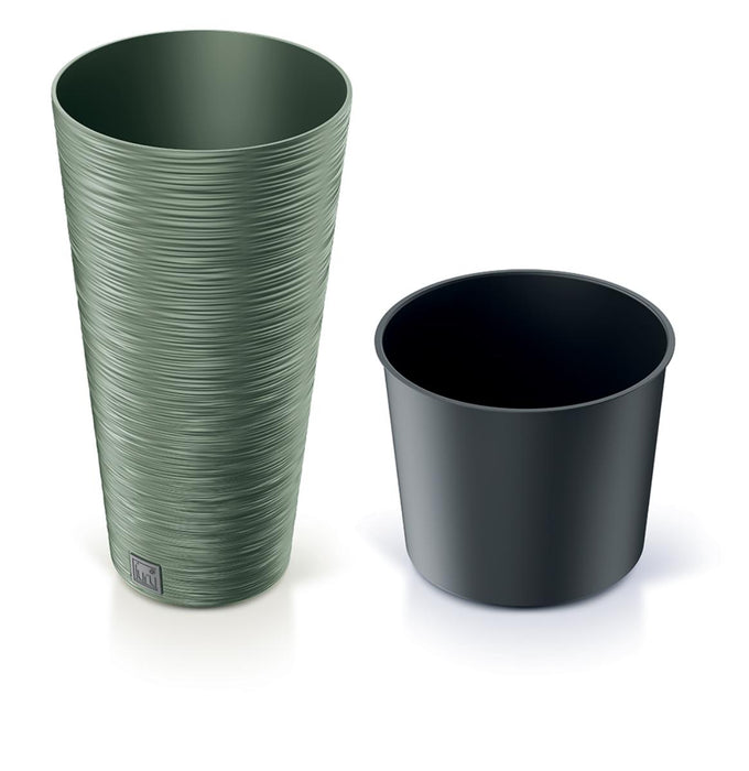 FLOWER POT FURU SLIM 25CM GREEN