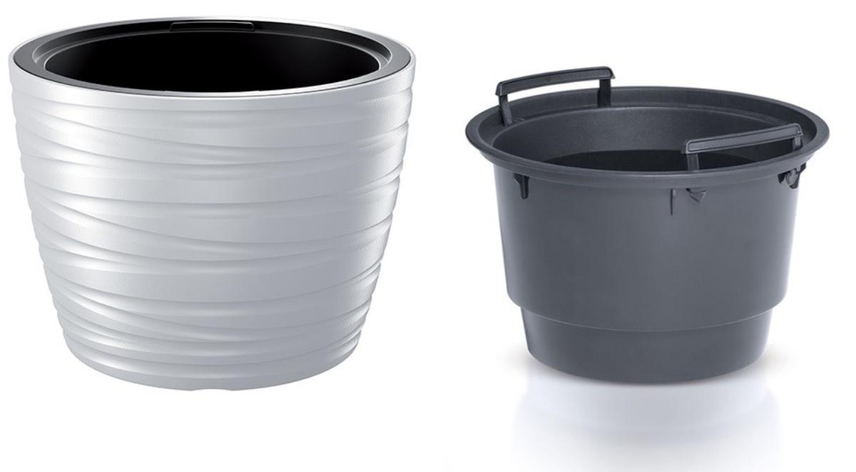 FLOWER POT MAZE WHITE D40CM H27.9CM