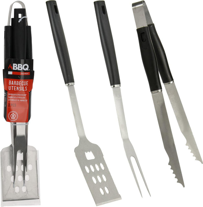 Barbecue utensils Black 3 Pieces