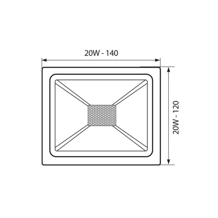 LED FLOODLIGHT TREND 20W IP65 6400K BLACK