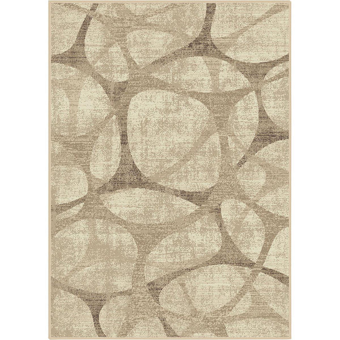 CARPET LANU OVAL MESH BEIGE 120X170 CM
