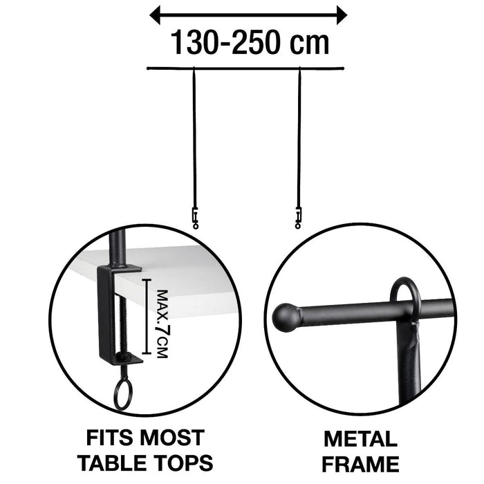 TABLE STAND UP TO 250CM METAL
