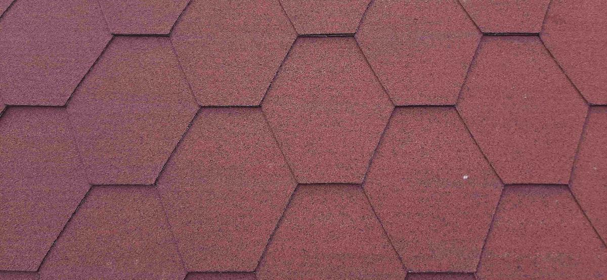 BITUMINOUS TILES ONDULINE FIRST HEXA RED