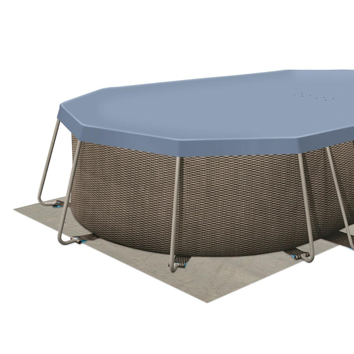 SWIMMING POOL 6.1X3.66X1.22M METAL FRAME OVAL