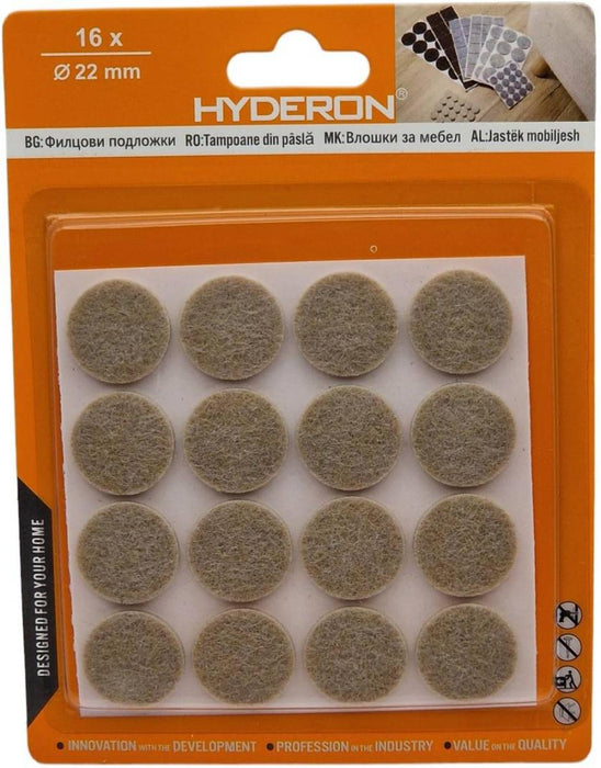 FELT PAD PFK-22B ROUND 22MM BEIGE