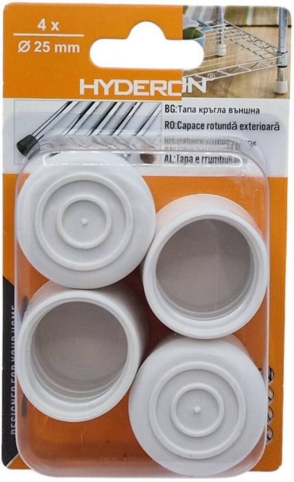 PLUG OUTER VT-25 25MM WHITE 4 PCS