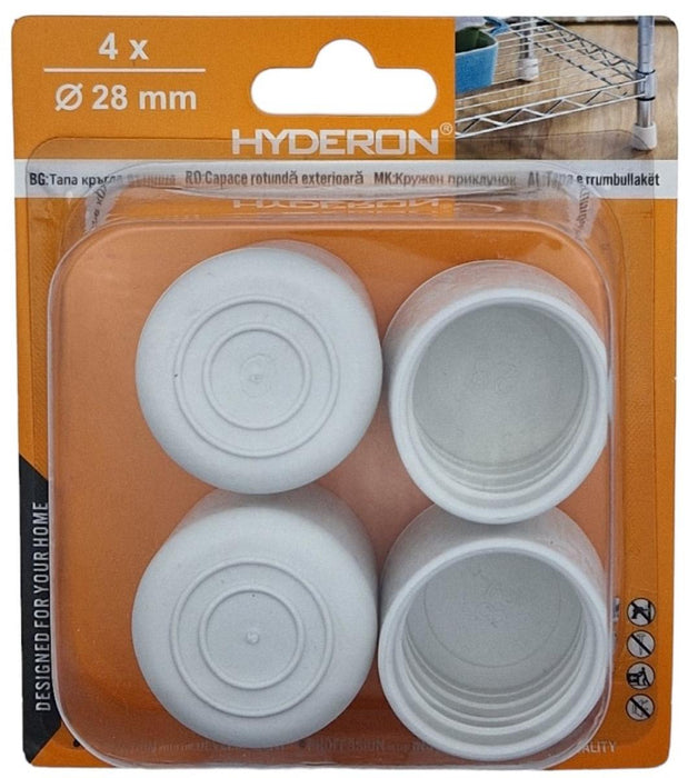 PLUG OUTER VT-28 28MM WHITE 4 PCS