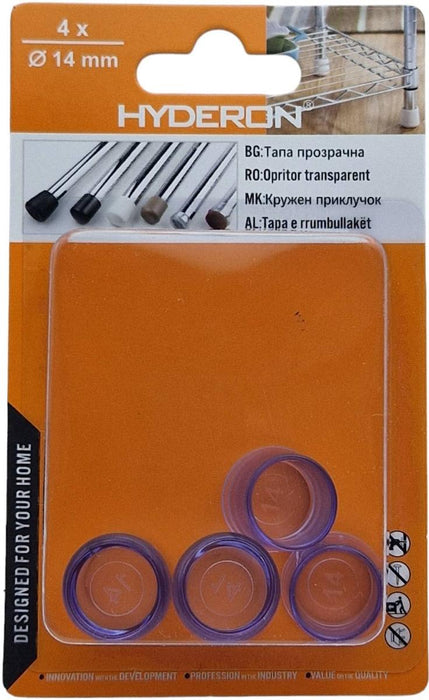 PLUG OUTER TRANSPARENT VTP-14 14MM 4 PCS