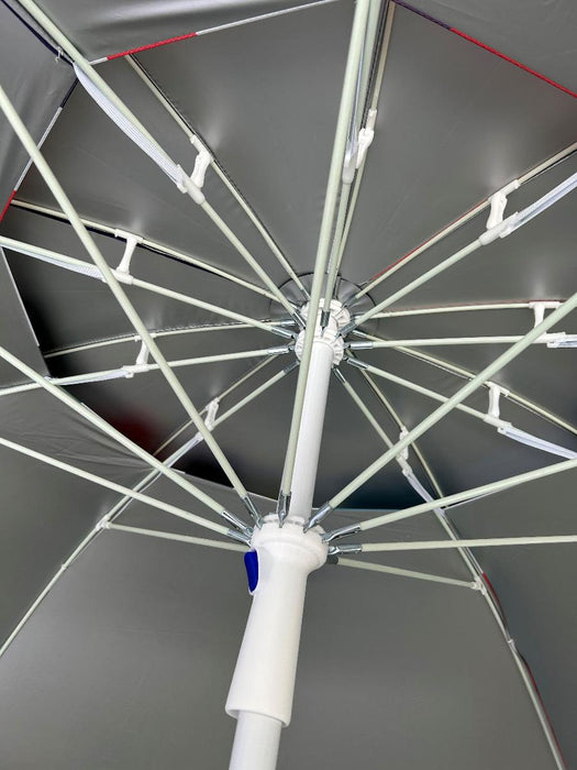 BEACH UMBRELLA WHITE RAINBOW UV PROTECTION 2.2M