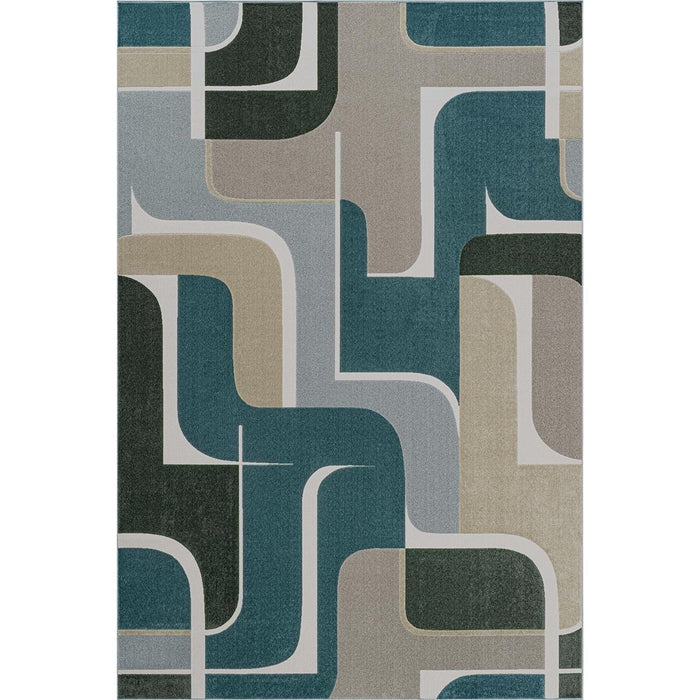 KILIM MILANO FIGURES BLUE 200X290 CM