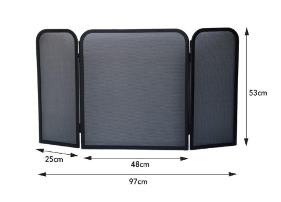 FIREPLACE SCREEN 99X50.5 CM 3 PANELS