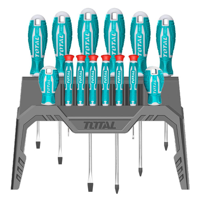 SCREWDRIVER SET WITH STAND 14H TOTAL