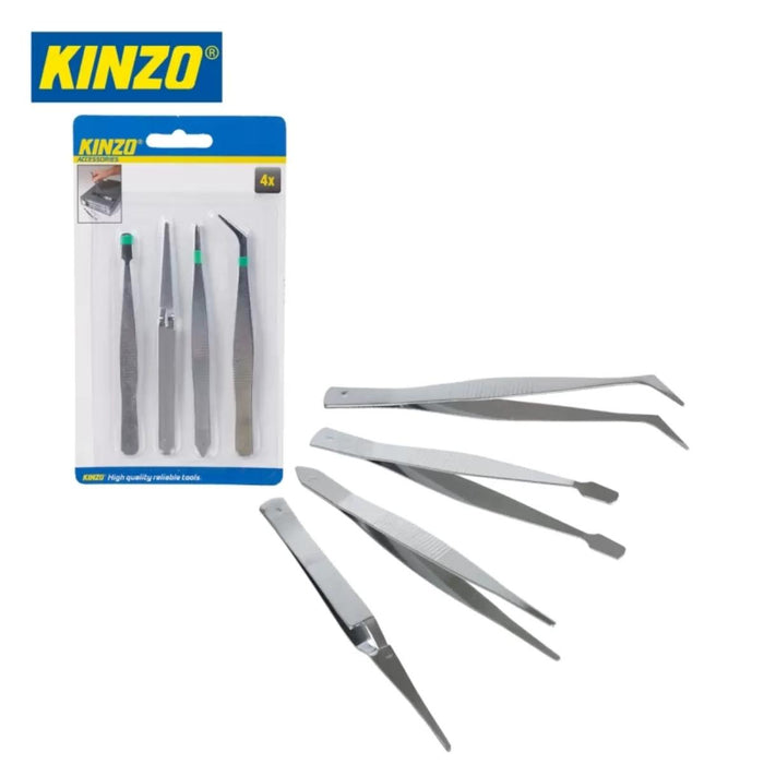 SET OF TWEEZERS 4PCS