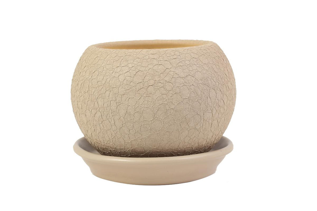 SPHERE POT 4.1 L. SILK CAPPUCCINO