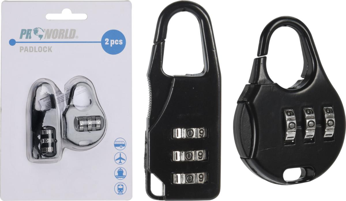 PADLOCK 2PCS 43X35MM AND 55X20MM