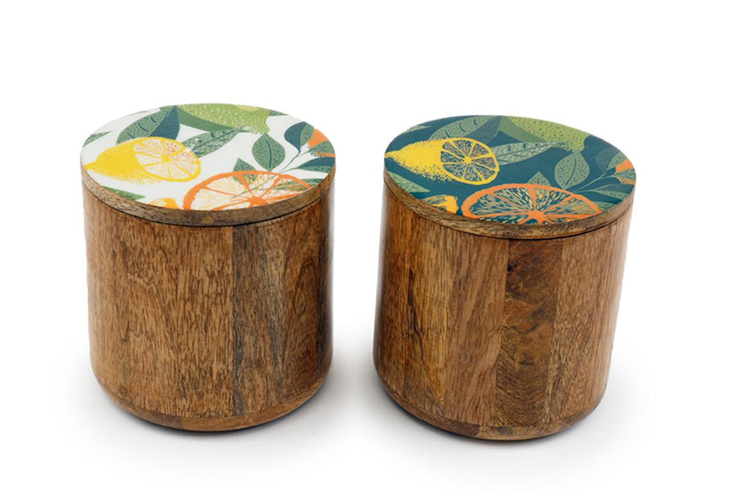 MANGO WOOD BOX 10CM CITRUS