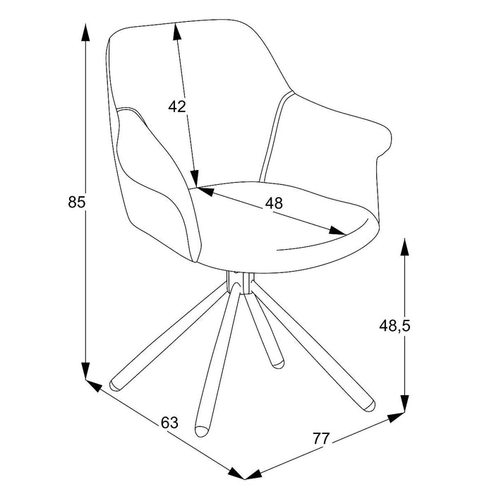 DINING CHAIR TEO GREY