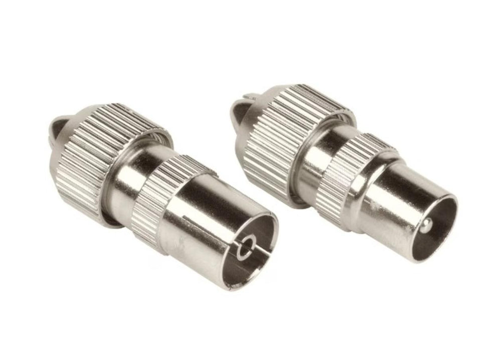 HAMA Coaxial set, male-female, screw attachment, metal