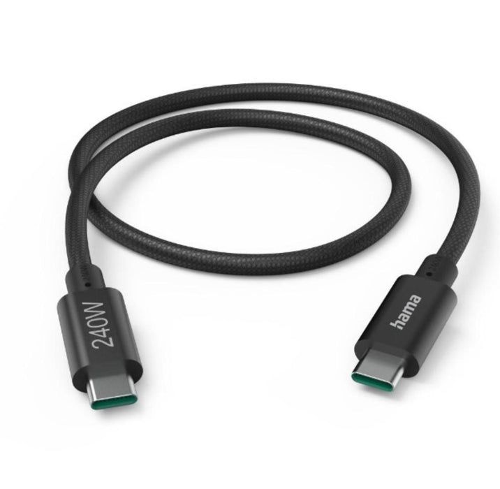 Hama charging cable, USB-C - USB-C, 240 W, USB 3.2 Gen1, 201702