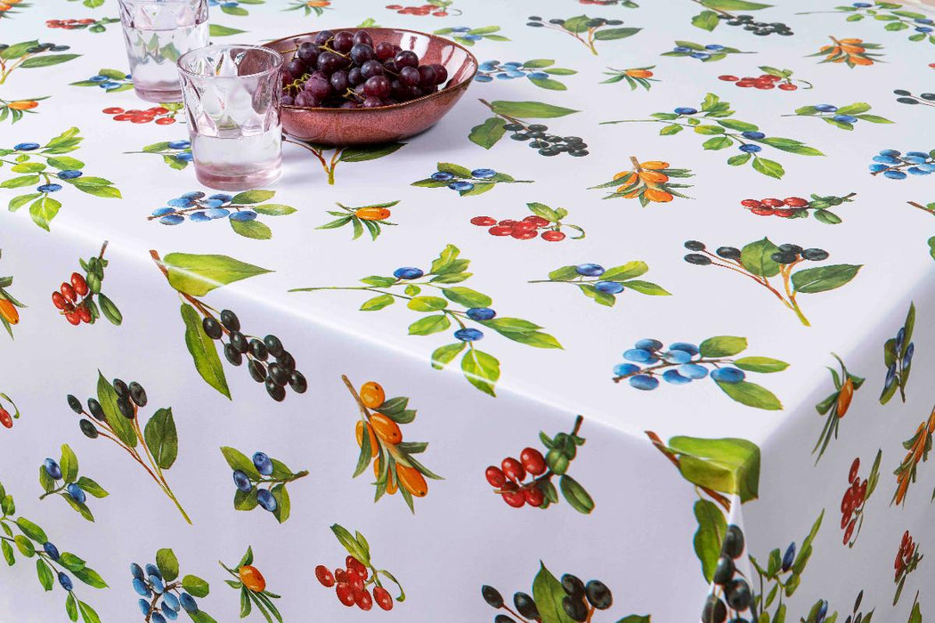 PVC OIL COVER 140CM FRUIT WHITE
