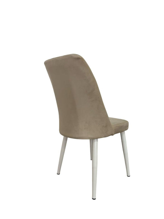 DINING CHAIR AURORA CHAMPAGNE LEG/WHITE