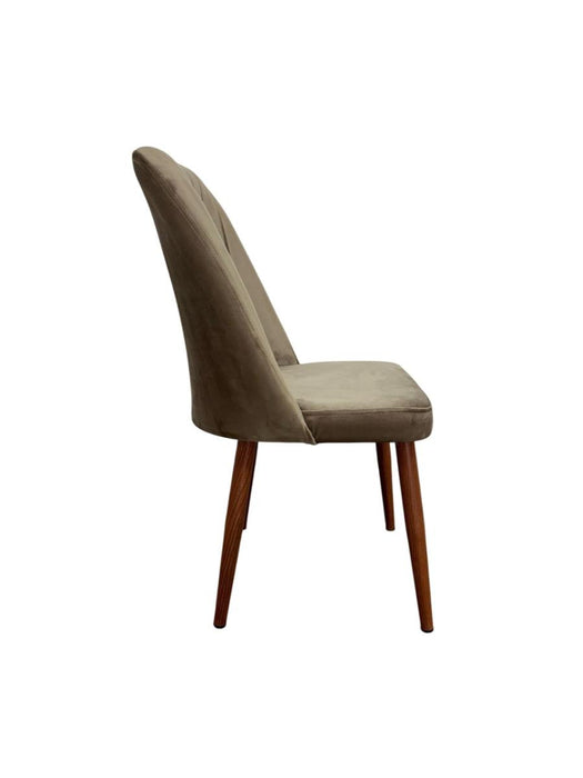 DINING CHAIR AURORA CAPPUCCINO LEG/BROWN